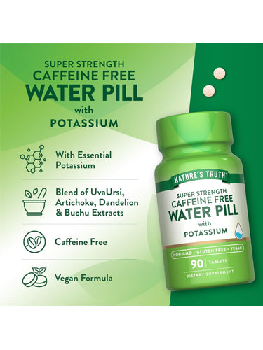 Pillole per l'Acqua con Potassio | Senza Caffeina