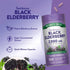 Product highlights graphic stating Potent Elderberry Extract, Super Concentrated Extract, Quick Release Capsules.