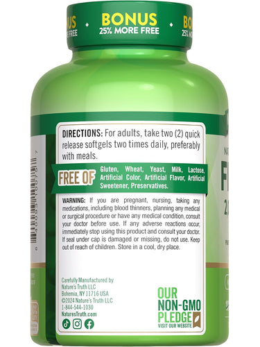 Huile de Poisson Oméga 3 2000 mg | Saveur Citron