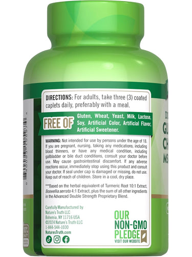 Complejo de Glucosamina Condroitina MSM y Cúrcuma | Doble Fuerza