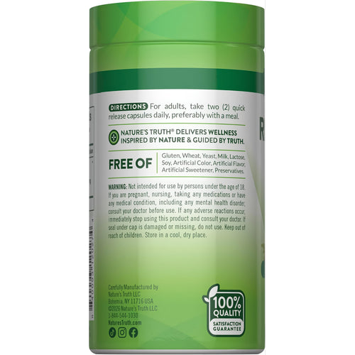 Image of NT Rhodiola Rosea supplement, 2000 mg per serving, in a bottle containing 120 capsules.