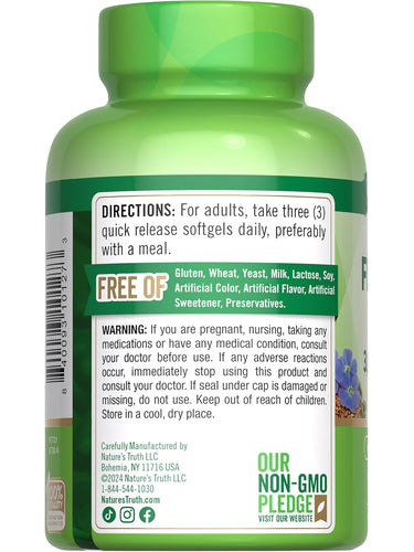 Olio di Semi di Lino 3000 mg con 1500 mg di Omega 3