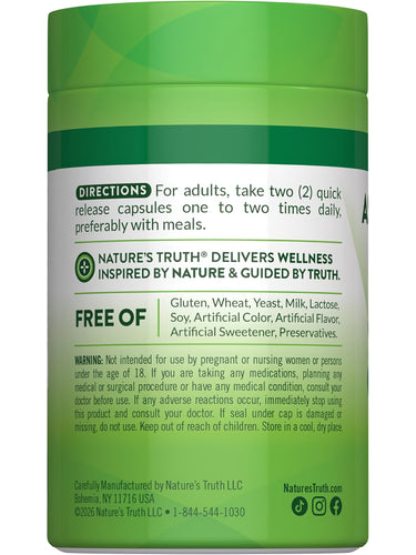 Bottle of NT Ashwagandha Root, 920 mg, containing 90 capsules.
