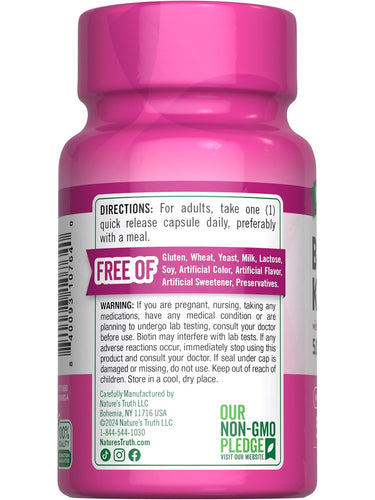 Biotina 5000 mcg con Cheratina e Acido Lipoico Alfa