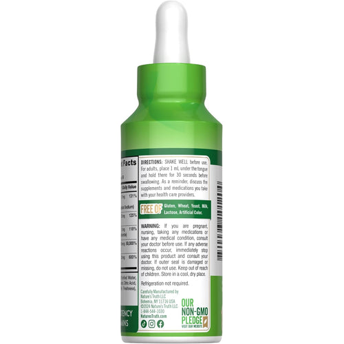 NT B-Complex + B-12 2 oz liquid supplement with vitamins to support energy and metabolism.