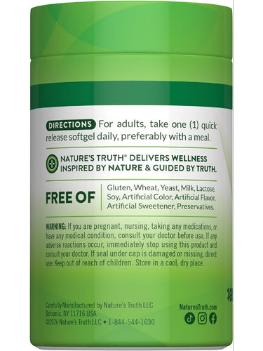 NT D3 1000 IU (25 mcg) bottle with 100+30 softgels.