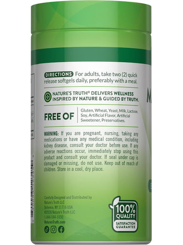 NT Magnesium Citrate 250 mg bottle with 60 softgels.