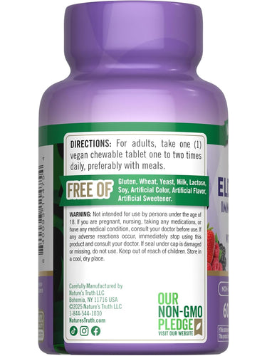 Elderberry Immune Complex with Vitamin C and Zinc | Chewables