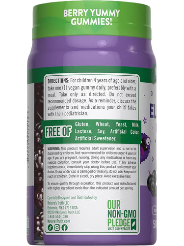 Kids Black Elderberry with Vitamin C, Zinc
