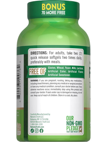 Óleo de Peixe Ômega 3 2000 mg | Sabor Limão