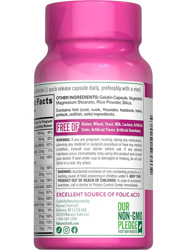 Prenatal Vitamins with Folic Acid | 60 Capsules