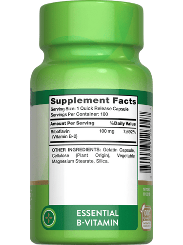 Vitamina B-2 100 mg (Riboflavina)