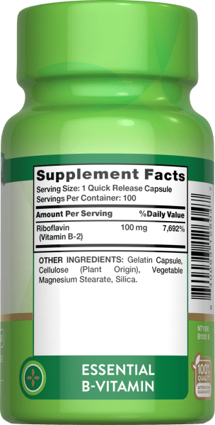 Vitamina B-2 100 mg (Riboflavina)