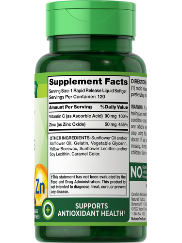 Zinc 50 mg with Vitamin C