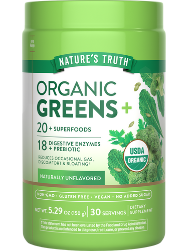 Mélange d'Enzymes Digestives de Légumes Verts Bio et Prébiotiques