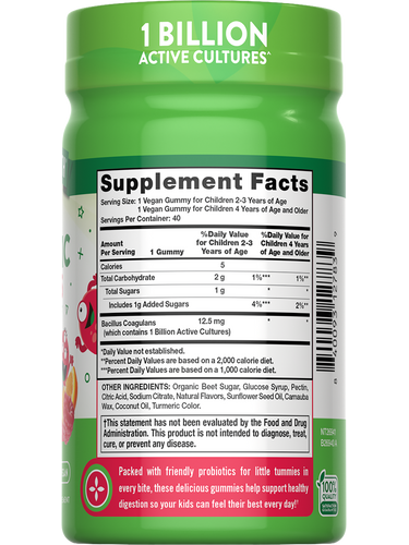 Probiotiques pour Enfants | 40 Gummies