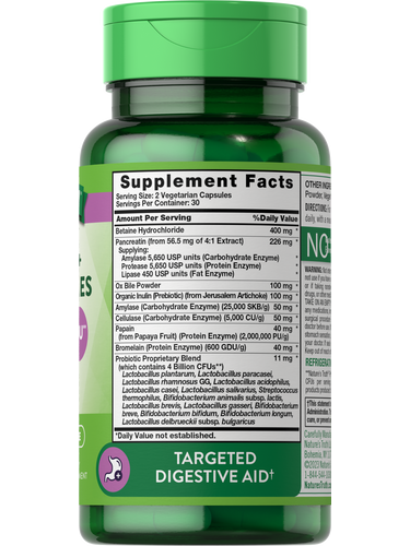 Probiotici con Multi-Enzimi, Prebiotici