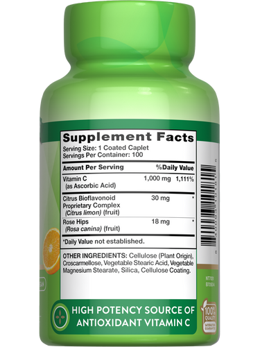 Vitamin C 1000 mg with Bioflavonoids, Rose Hips
