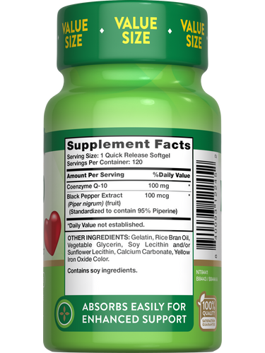 CoQ-10 100 mg with Black Pepper