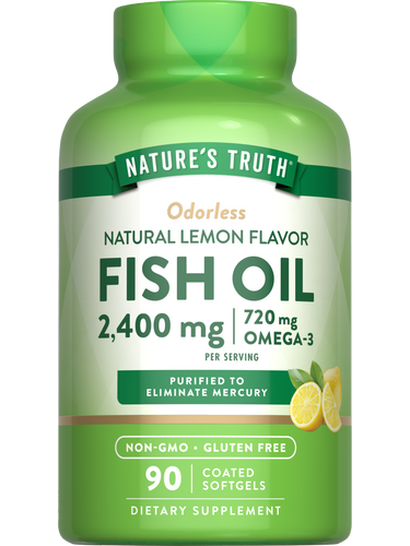Huile de Poisson Oméga 3 2000 mg | Saveur Citron Sans Odeur