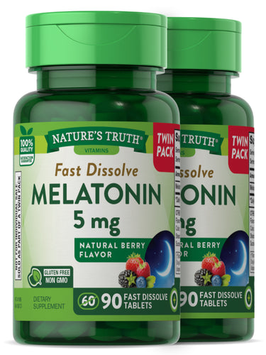 Melatonin 5 mg | 180 Tablets (2 X 90 Twin Pack)