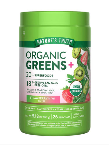 Poudre de Verdure Bio Enzymes Digestives et Mélange Prébiotique