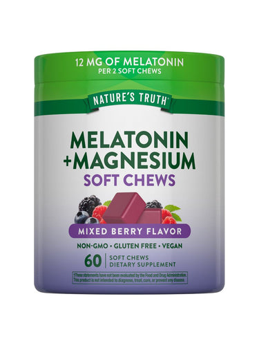 Melatonin with Magnesium Soft Chews | 60 Count