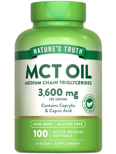 Huile de MCT 3600 mg (Triglycérides à Chaîne Moyenne)