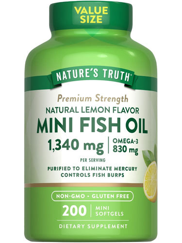 Mini Omega 3 Olio di Pesce 1300 mg | Gusto Limone