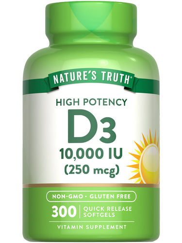 Vitamin D3 10000 IU Softgels | 300 Count