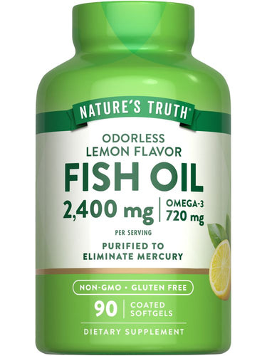 Fish Oil Omega 3 2400 mg | Odorless Lemon Flavor