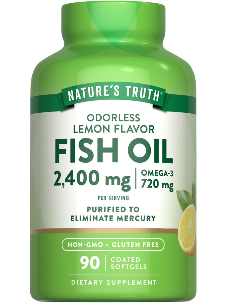 Óleo de Peixe Omega 3 2000 mg | Sabor Limão Sem Odor