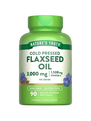 Leinsamenöl 3000 mg mit 1500 mg Omega 3