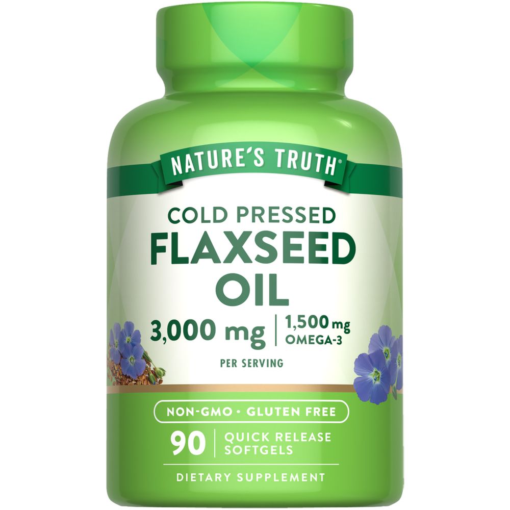 Huile de Lin 3000 mg avec 1500 mg d'Oméga 3