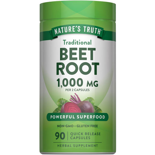 Nature's Truth Beet Root 1,000 mg per 2 Quick Release Capsules, 90 capsules herbal supplement.