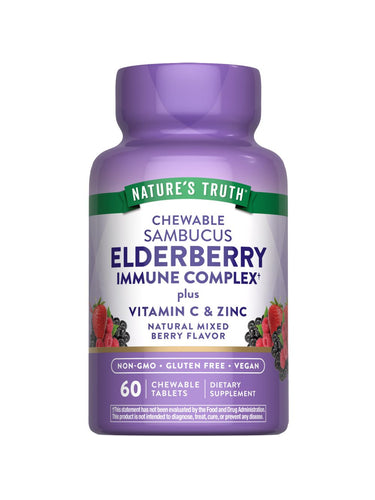 Holunderbeeren Immunkomplex mit Vitamin C und Zink | Kaubonbons