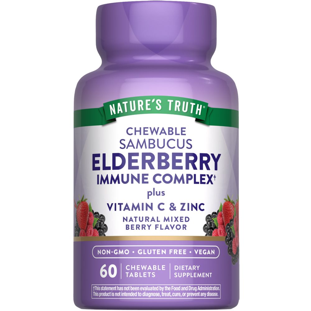 Elderberry Immune Complex with Vitamin C and Zinc | Chewables