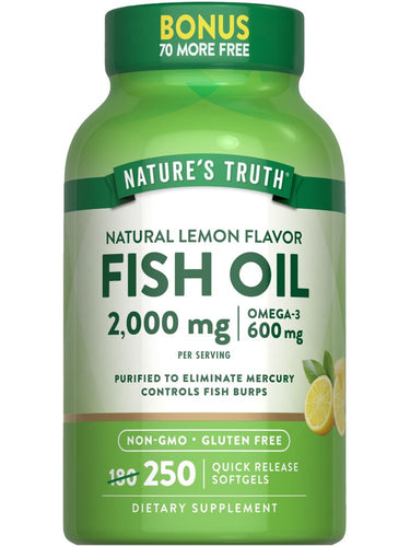 Óleo de Peixe Ômega 3 2000 mg | Sabor Limão