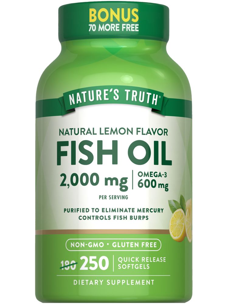 Aceite de Pescado Omega 3 2000 mg | Sabor Limón