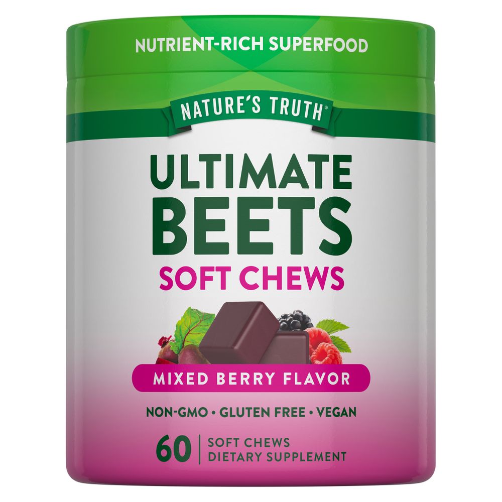 Beet Root Chews | 60 Vegan Soft Chews