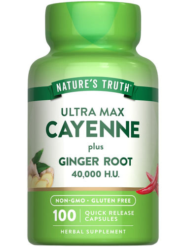 Peperoncino di Cayenna 40.000 HU con Radice di Zenzero