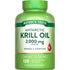 Nature's Truth Antarctic Krill Oil 2,000 mg Quick Release Softgels, 120 count bottle, shown for scale in hand.
