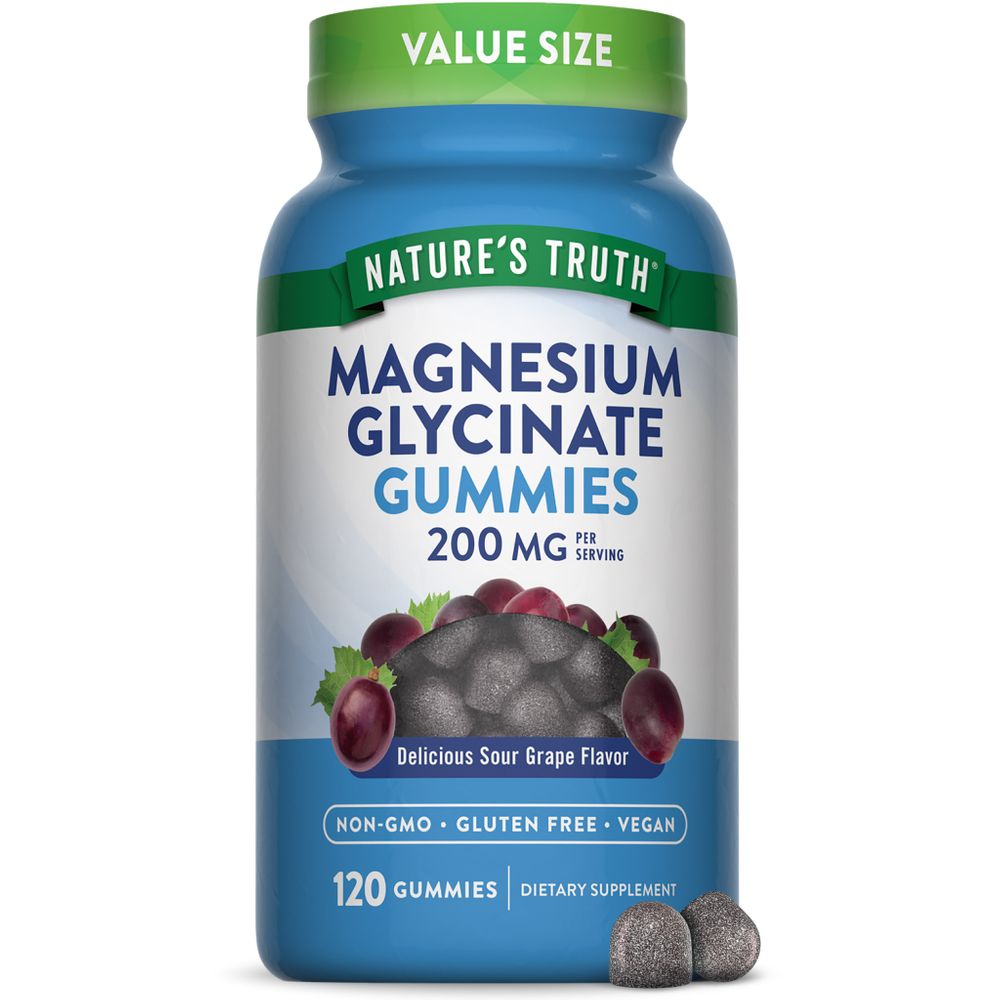 Glycinate de Magnésium 200mg | 120 Gummies
