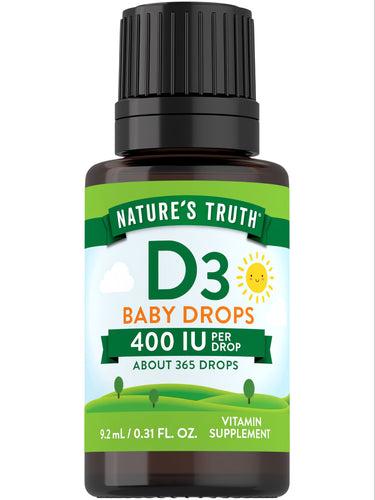 Gotas Líquidas de Vitamina D3 para Bebés 400 UI (10 mcg)