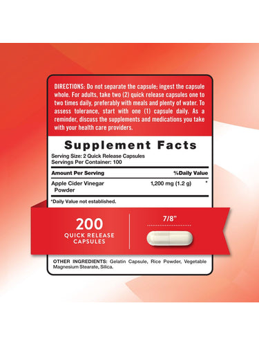 Apple Cider Vinegar 1200 mg