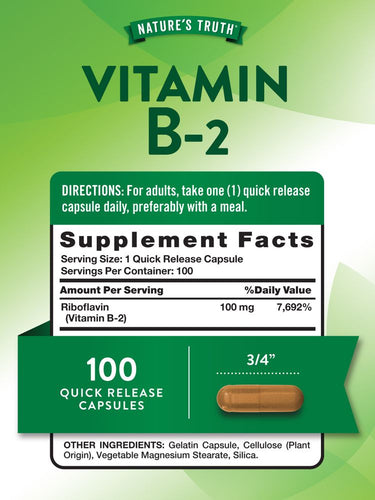 Vitamina B-2 100 mg (Riboflavina)