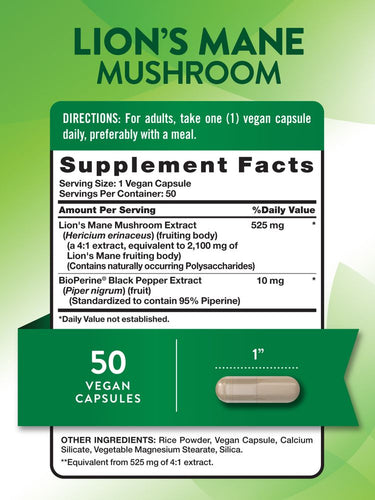 Lion's Mane Mushroom 2,100 mg