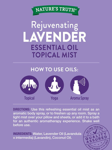 Spray de Niebla de Aceite Esencial de Lavanda