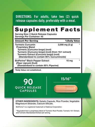 Turmeric Curcumin 2000 mg with Bioperine Black Pepper