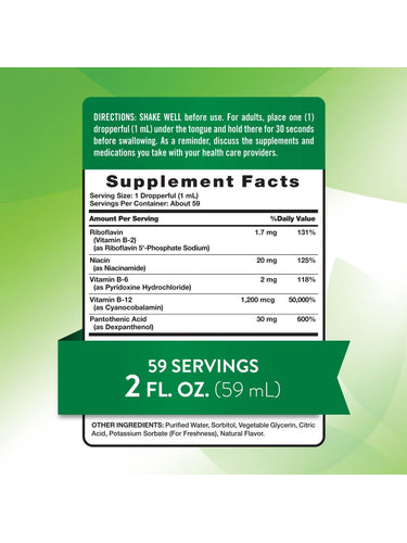 Vitamin B Complex Liquid | Berry Flavor